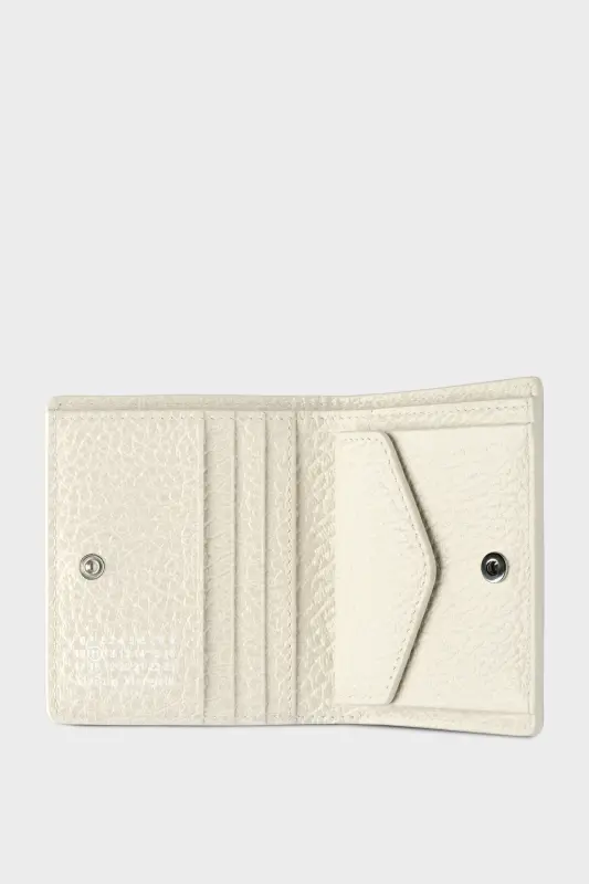 Maison Margiela Beige Leather Cardholder with Pocket Light grey online