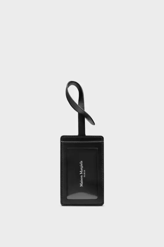 Maison Margiela Black Leather Luggage Tag Black online