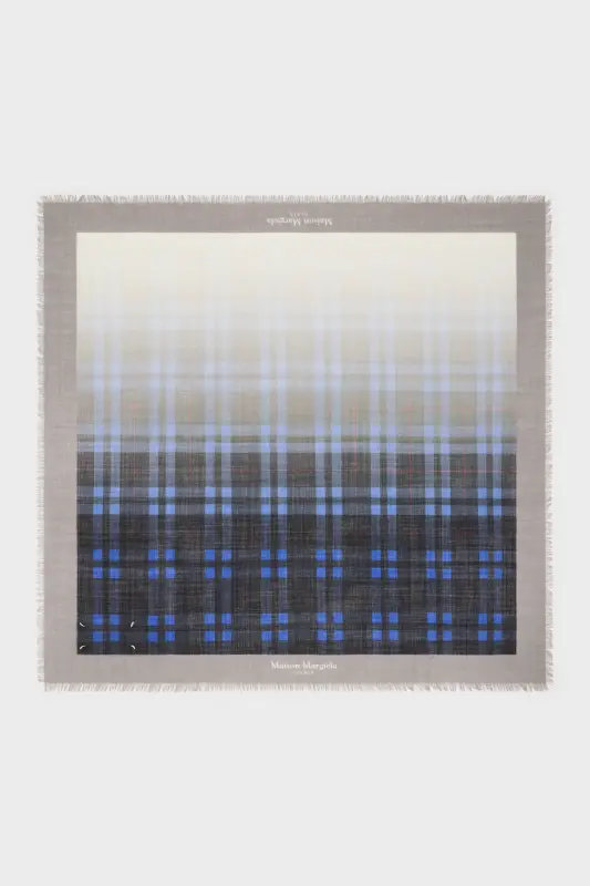 Maison Margiela Cashmere foulard Blue and Black online