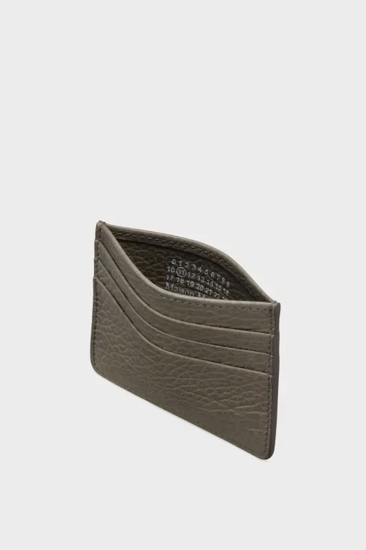 Maison Margiela Grey Grainy Leather Flat Cardholder Dark grey online