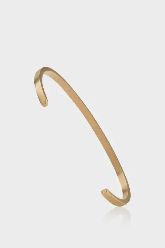 Maison Margiela Logo Cuff Bracelet Yellow Gold Plating Burattato online