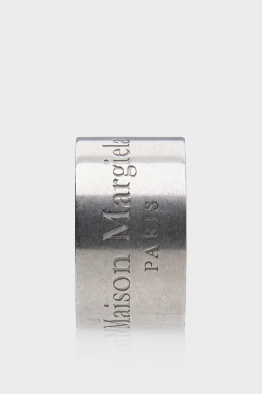 Maison Margiela Silver Band Ring for Women Polished palladio online