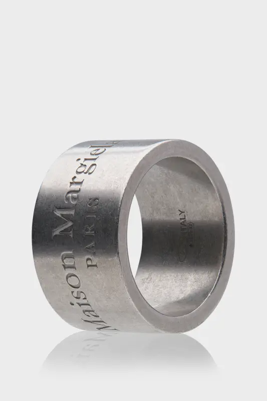 Maison Margiela Silver Band Ring for Women Polished palladio online