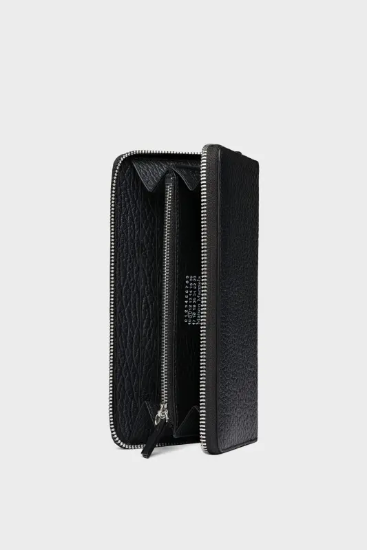 Maison Margiela Zip-Around Leather Wallet Black Black online