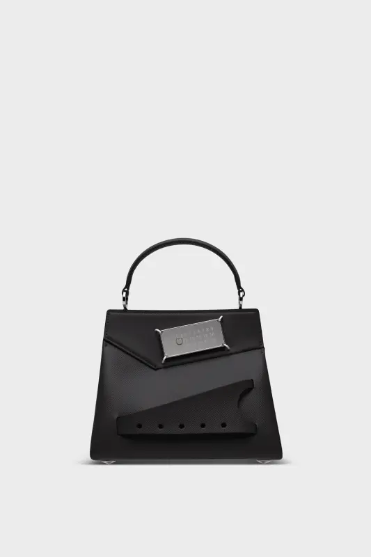 Maison Margiela Black Leather Snatched Handbag Small Black online