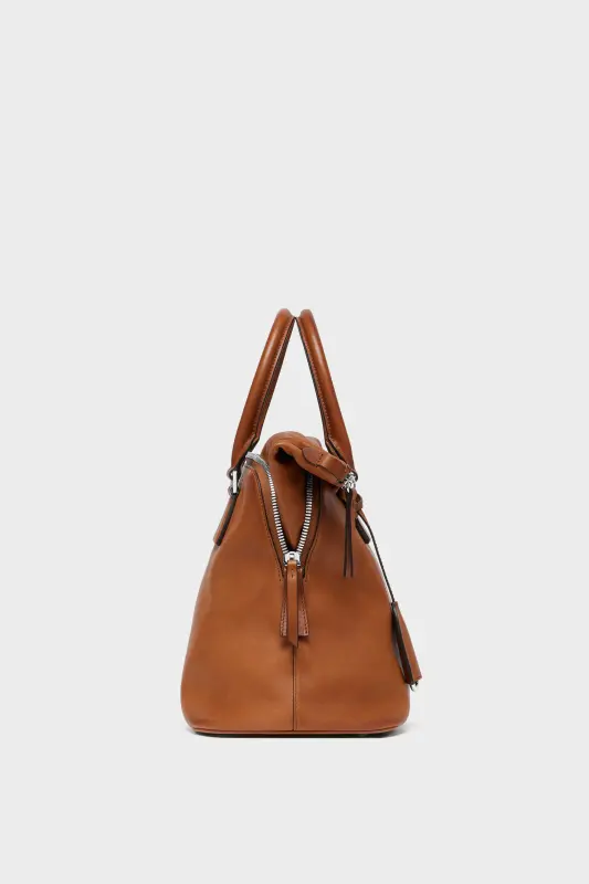 Maison Margiela Brown Leather 5AC Crossbody Bag Loved To Death Medium Cognac online