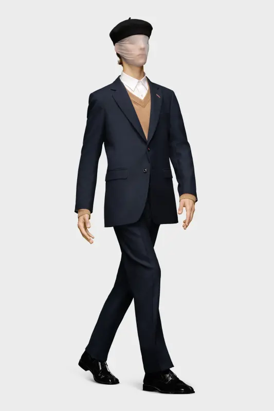 Maison Margiela Blue Wool Blazer Single-Breasted Navy Blue online