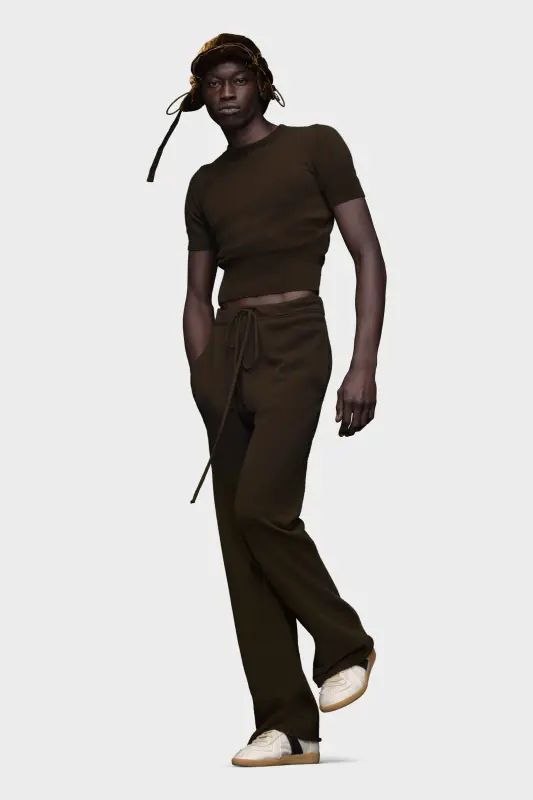 Maison Margiela Cashmere knit trousers Tapenade online