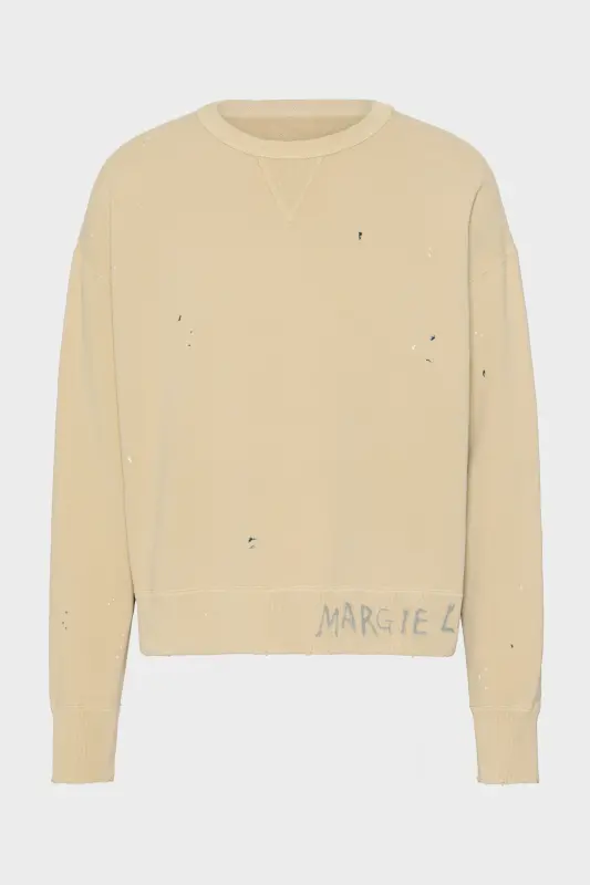 Maison Margiela Graffiti logo sweatshirt Pink beige online