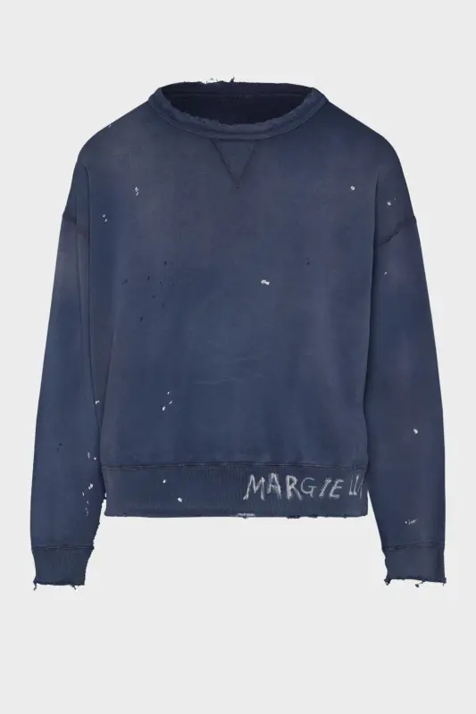 Maison Margiela Handwritten logo sweatshirt Washed Purple online