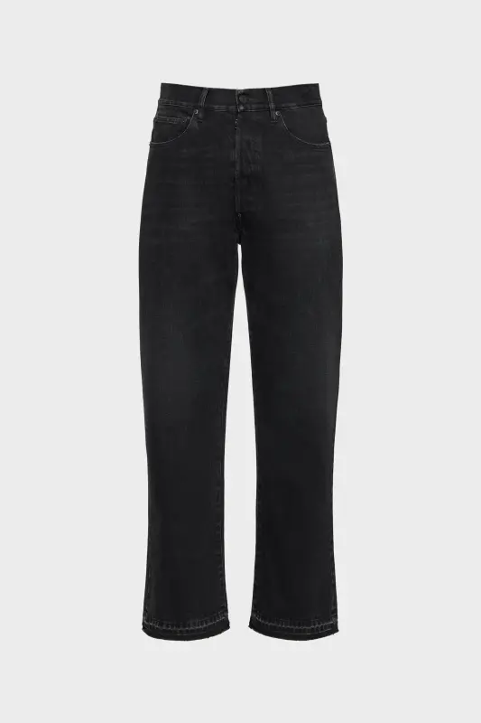 Maison Margiela Mens Black Straight-Leg Jeans Black online