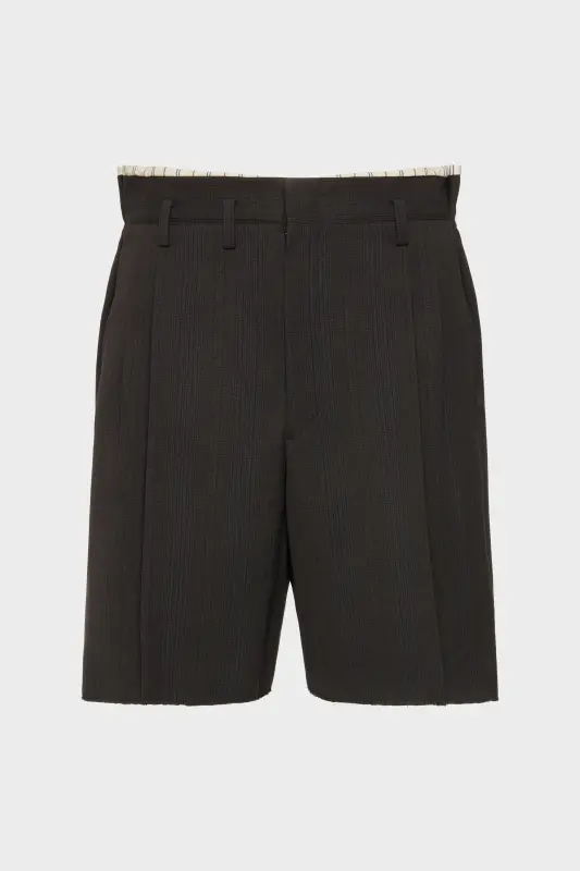 Maison Margiela Mens Black Wool Tailored Shorts Black online