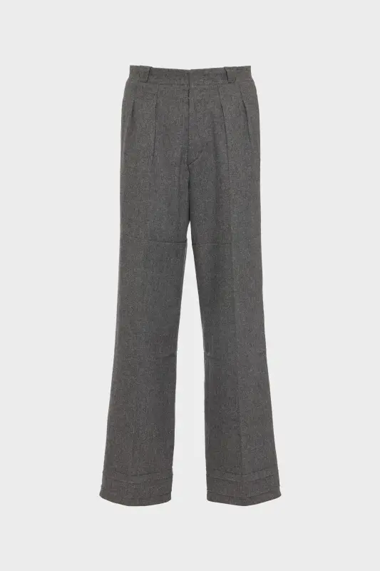 Maison Margiela Mens Gray Wool Trousers Grey Melange online