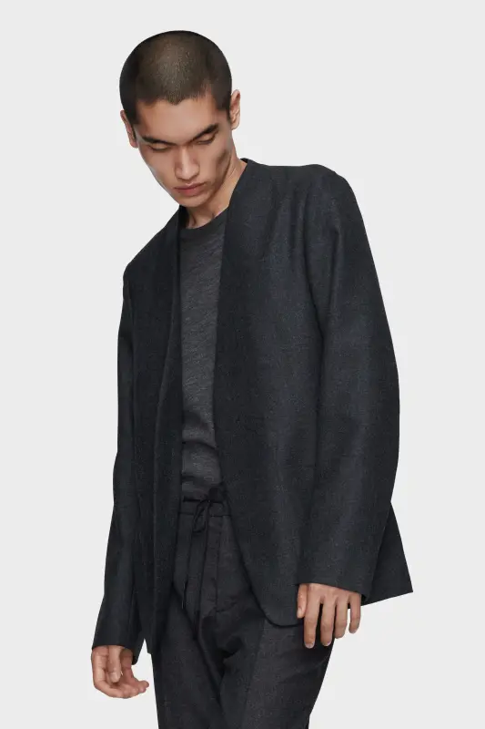 Maison Margiela Minimal wool jacket Dark grey online