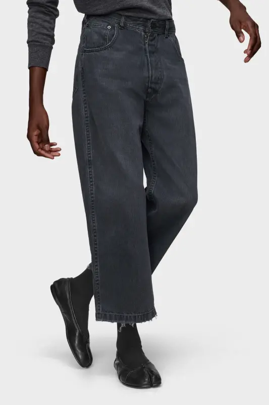 Maison Margiela Straight-leg cropped jeans Black online