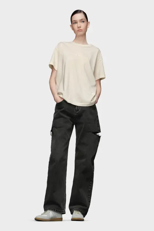 Maison Margiela Beige Oversized Reverse Logo T-Shirt White online