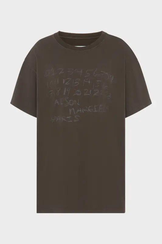 Maison Margiela Numerical cotton T-shirt Brown online