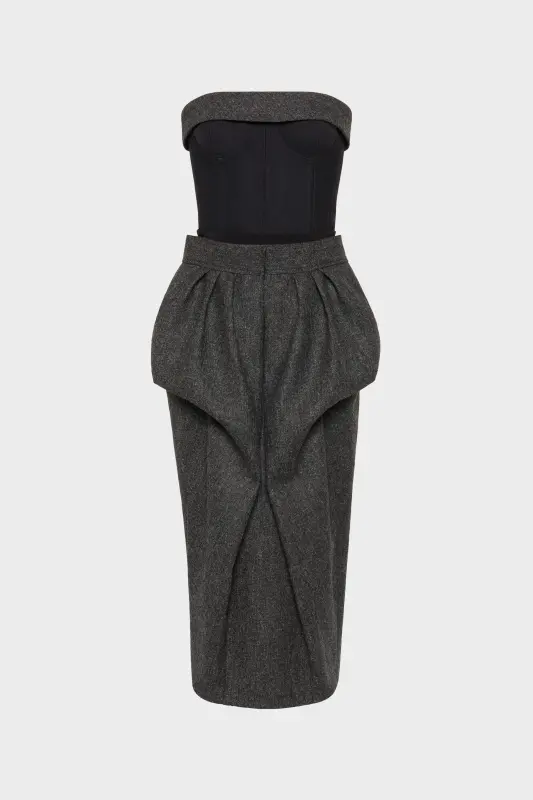 Maison Margiela Wool bustier dress Dark grey online