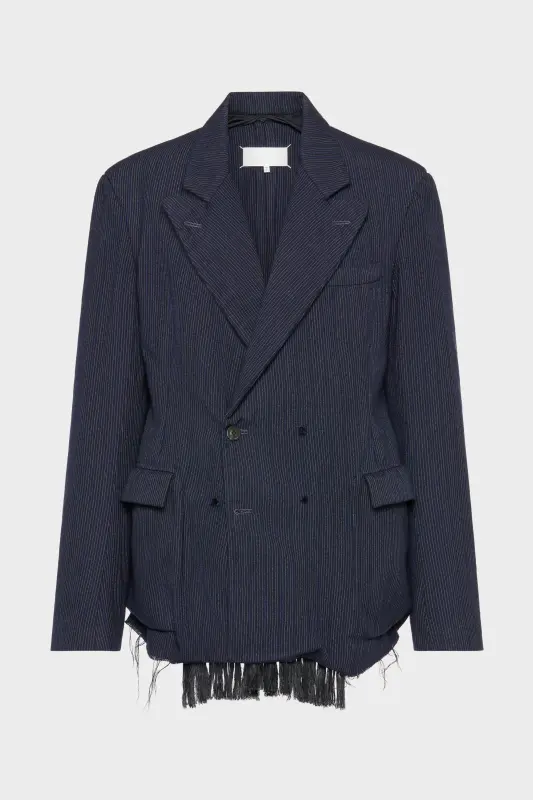 Maison Margiela Wool Pinstripe Jacket Blue online