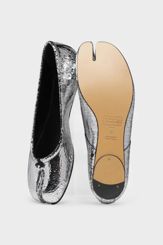 Maison Margiela Tabi Mirror Ballerina Shoes Silver Silver online