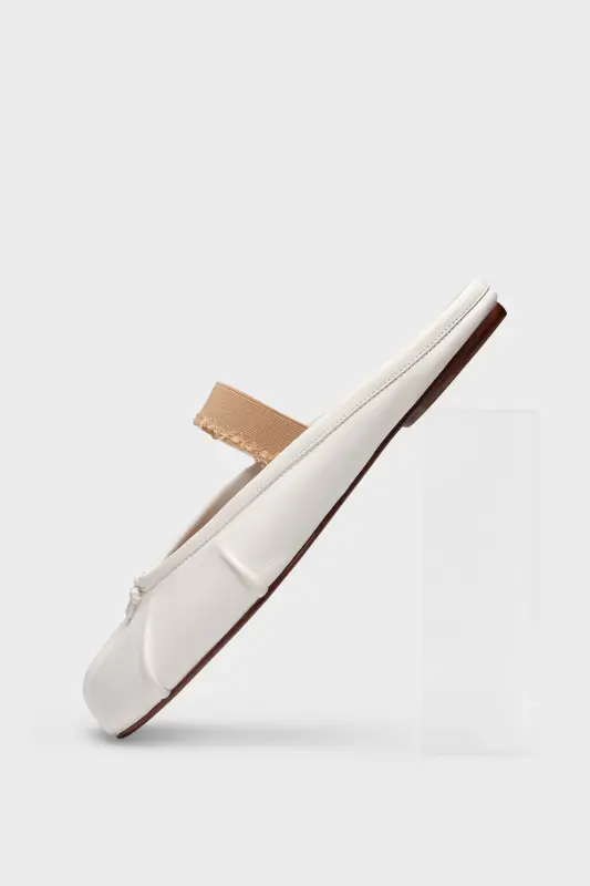 Maison Margiela White Elastic Tabi Ballerina Mule White online