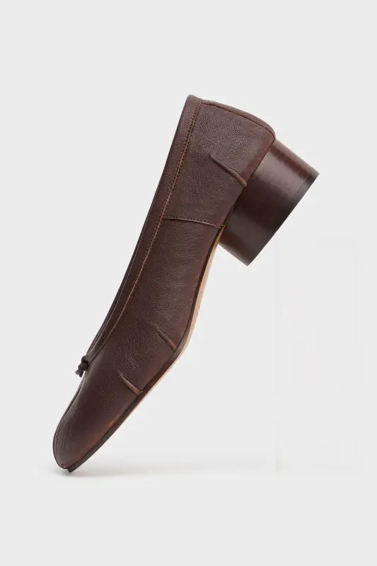 Maison Margiela Womens Brown Leather Tabi New Ballerina Brown online