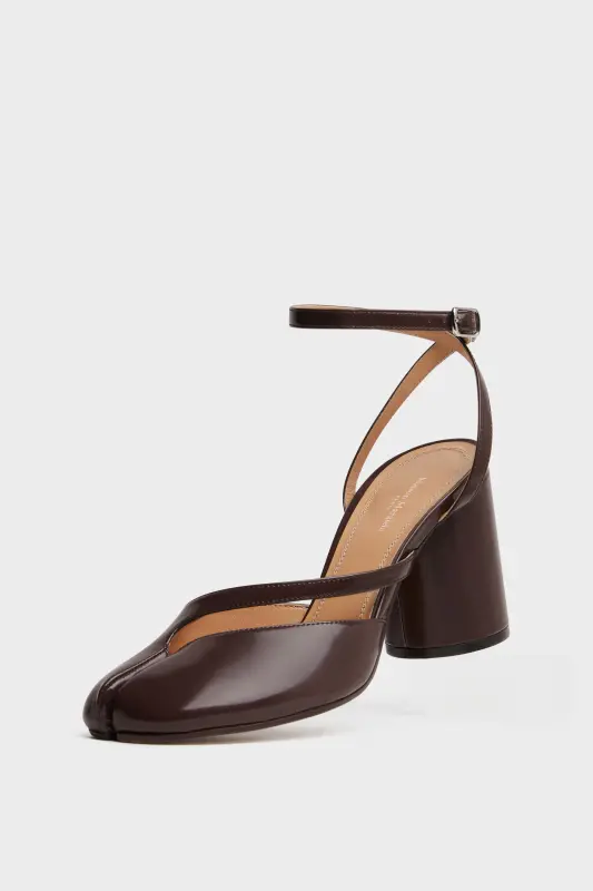 Maison Margiela Womens Brown Leather Tabi Pump Sandals Brown online