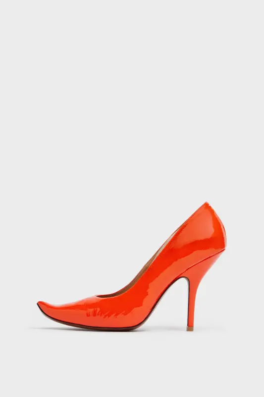Maison Margiela Womens Orange Goat Leather Loved To Death Pump Coral online