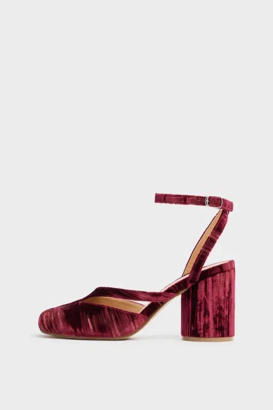Maison Margiela Womens Red Viscose Tabi Sandal Pump Cordovan red online